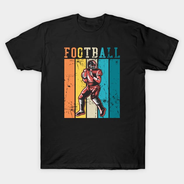 American Fotball vintage Football Player T-Shirt by Foxxy Merch